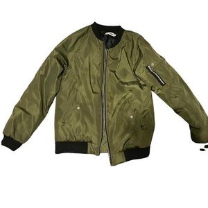 army green bomber jacket